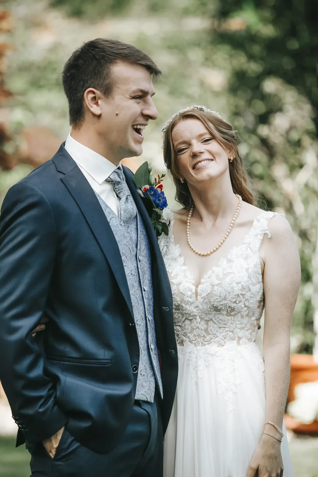 Natürliches Hochzeitsportrait